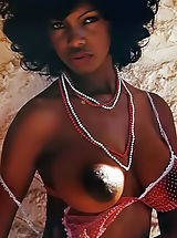 Naked ebony retro smut star with perfect big tits
